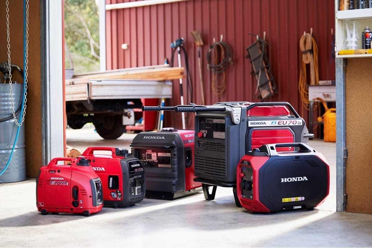 Honda equipment on display in the showroom