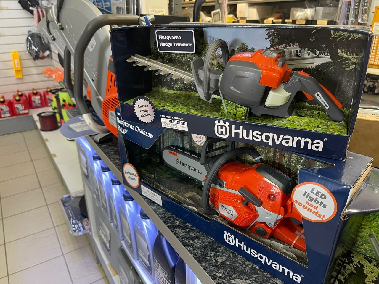 Inside the General Mowers showroom at Loganholme