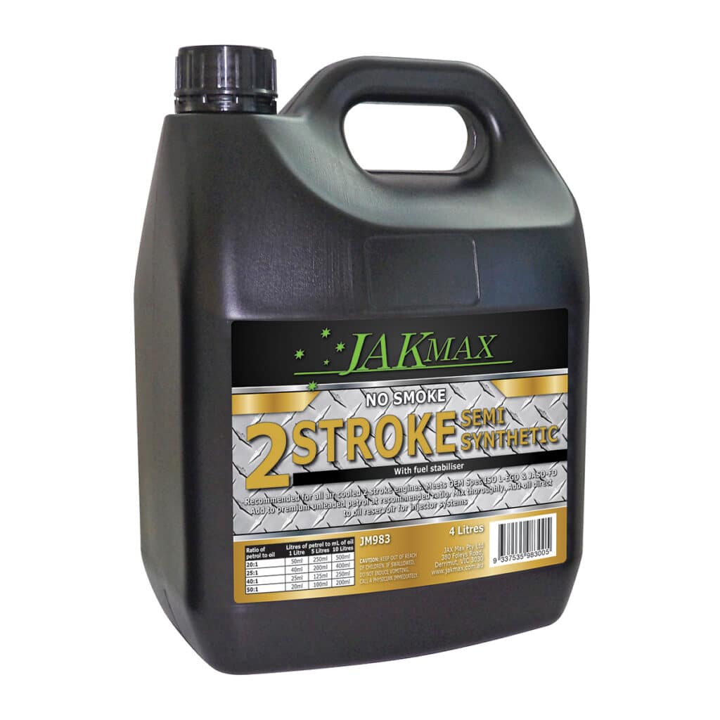Jakmax 2 Stroke Oil Semi Synthetic 4L with Fuel Stabiliser