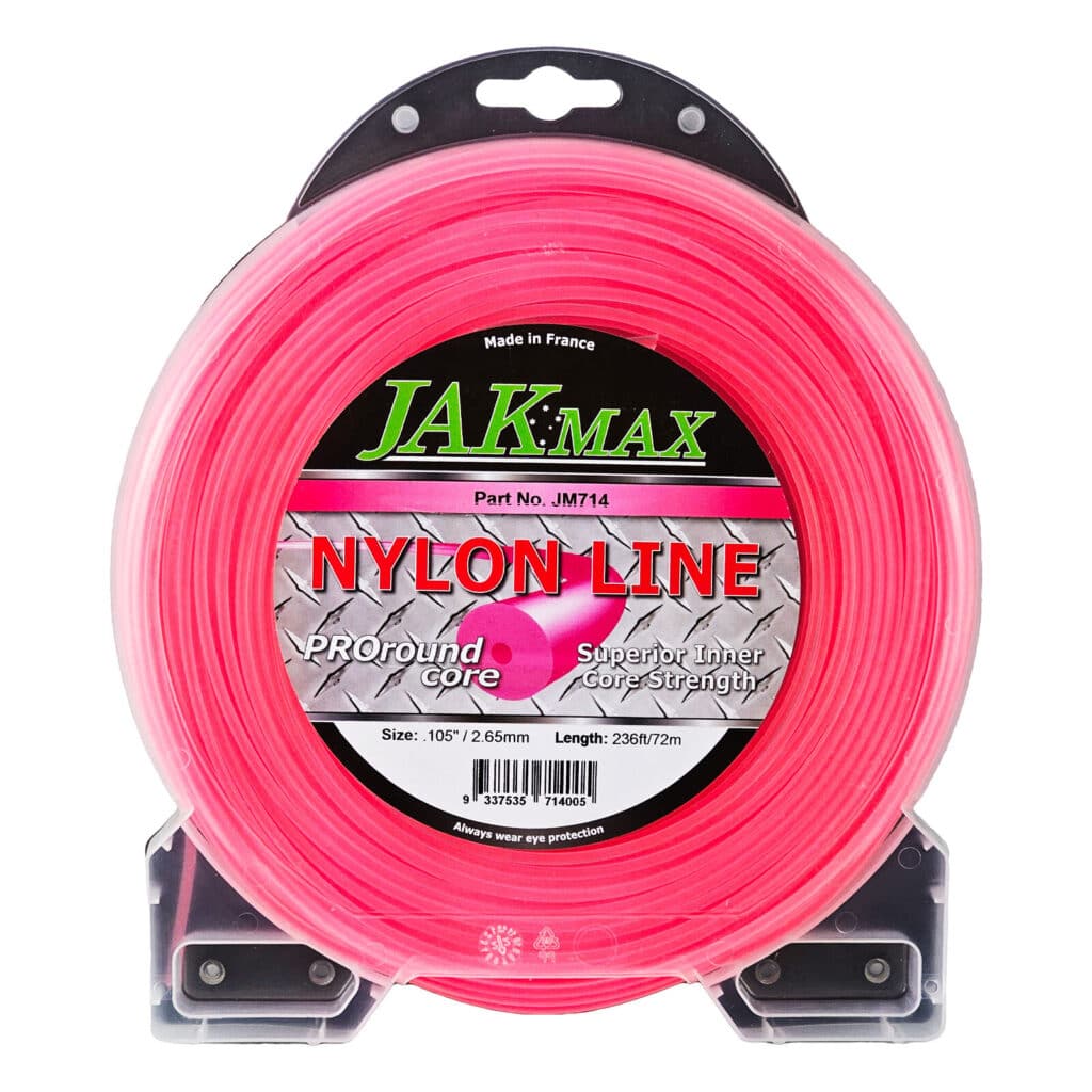 JAK Max Pro-Round Core Nylon Trimmer Line - .105"/2.65mm, 1lb Donut, 72m